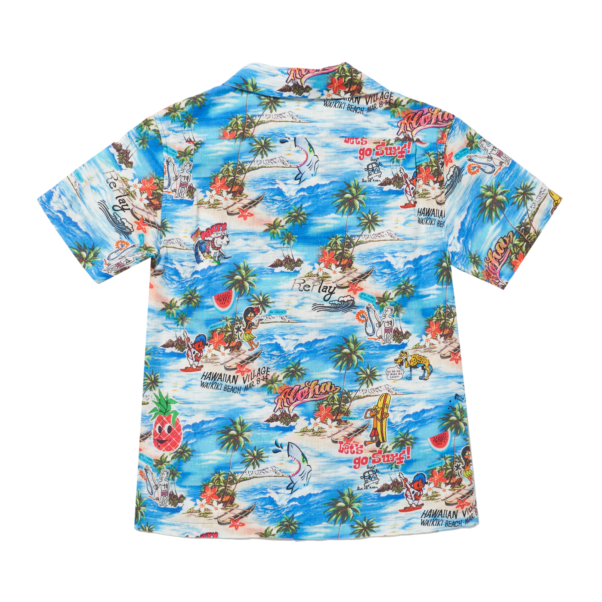 ハワイアンプリントアロハシャツ 詳細画像 ブルーハワイアンプリント 2